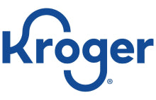 a blue logo with a white background